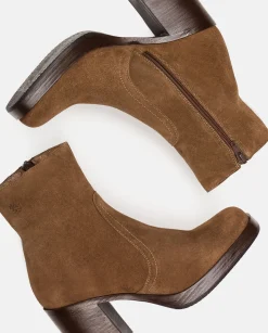 New Heeled Shoe KOLIN-001 Brown Ankle Boots