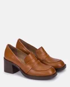 Discount Heeled Shoe LANDAS-001 Brown Shoes