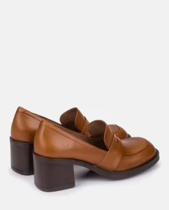 Discount Heeled Shoe LANDAS-001 Brown Shoes