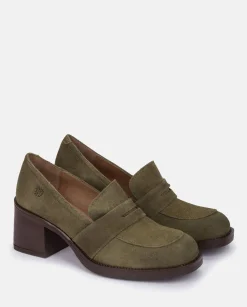 Outlet Heeled Shoe LANDAS-001 Green Shoes