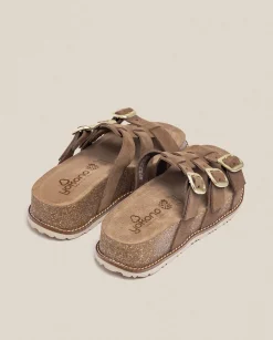 Cheap Platform Sandal OCA-004 Brown Platform Sandals