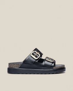 Online Platform Sandal TUNEZ-130 Black Platform Sandals