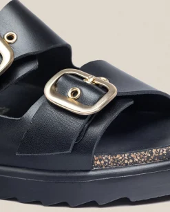 Online Platform Sandal TUNEZ-130 Black Platform Sandals