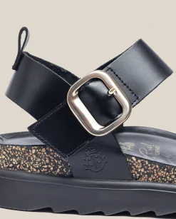 Cheap Platform Sandal TUNEZ-128 Black Platform Sandals