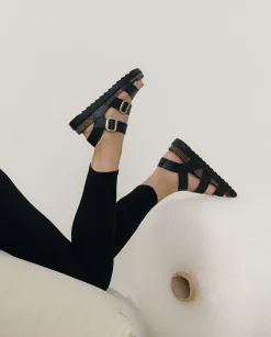 Sale Platform Sandal TUNEZ-127 Black Platform Sandals