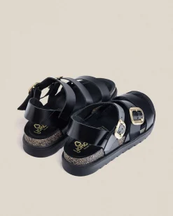 Sale Platform Sandal TUNEZ-127 Black Platform Sandals