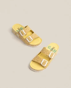 Fashion Platform Sandal West 003 Yellow Platform Sandals