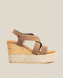 Sale Sandalia De Cuña Mey 003 Marron Wedge Sandals