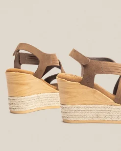 Sale Sandalia De Cuña Mey 003 Marron Wedge Sandals