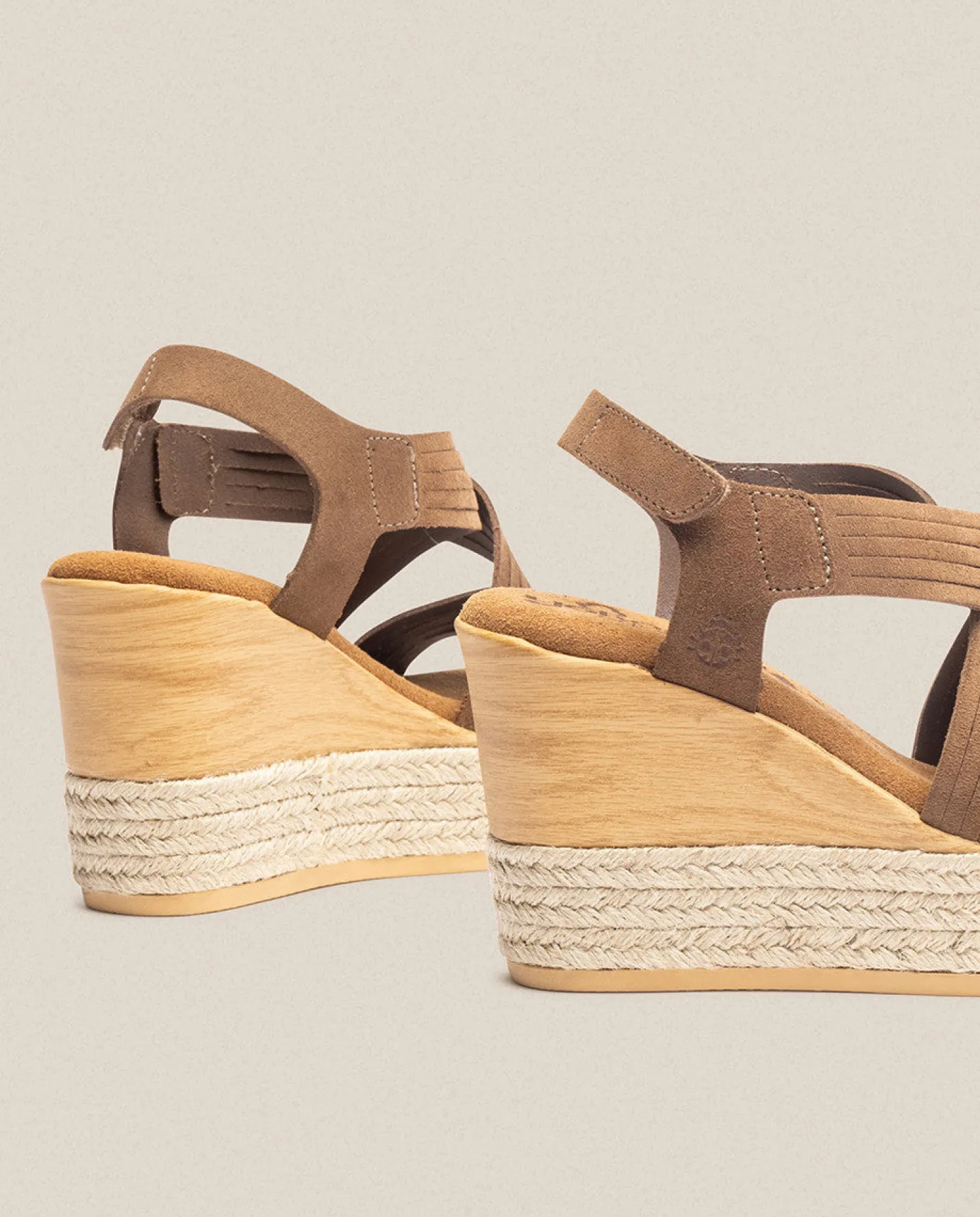 Sale Sandalia De Cuña Mey 003 Marron Wedge Sandals