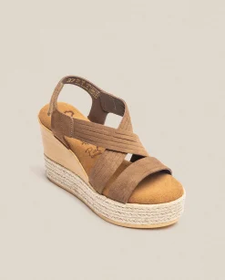 Sale Sandalia De Cuña Mey 003 Marron Wedge Sandals