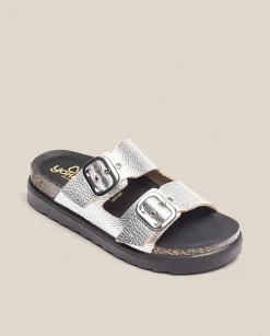 Discount Sandalia De Plataforma Tunez 130 Plata Platform Sandals