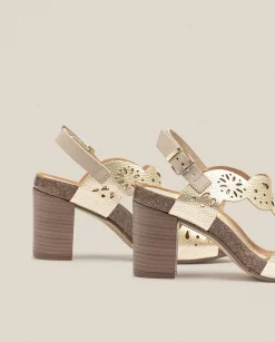 Hot Sandalia De Tacón Ponza 006 Dorado Heeled Sandals