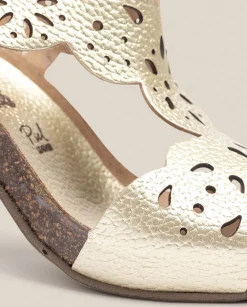 Hot Sandalia De Tacón Ponza 006 Dorado Heeled Sandals