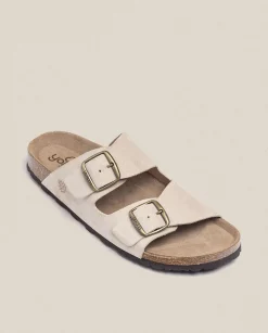 Shop Sandalia Plana Macam 150 Beige Sandals