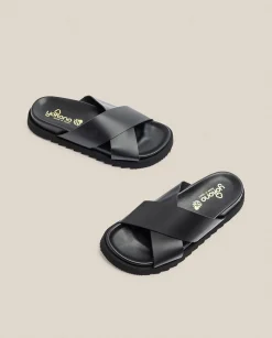 Online Sandalia Plana Man 003 Negro Sandals