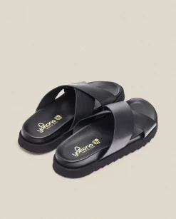 Online Sandalia Plana Man 003 Negro Sandals