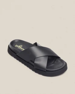Online Sandalia Plana Man 003 Negro Sandals
