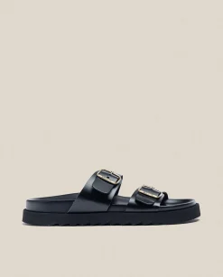 Best Sale Sandalia Plana Man 001 Negro Sandals