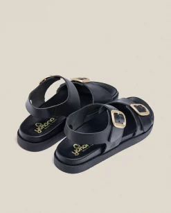 Best Sale Sandalia Plana Morena 002 Negro Flat Sandals