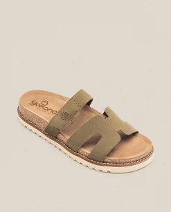 Sale Sandalia Plana Petra 125 Verde Flat Sandals