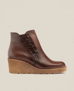 Online Wedge Ankle Boot MADONA-006 Brown Ankle Boots