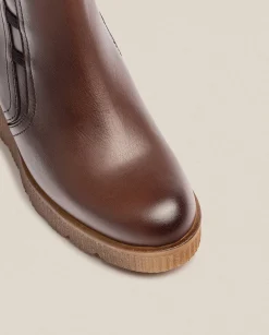 Online Wedge Ankle Boot MADONA-006 Brown Ankle Boots