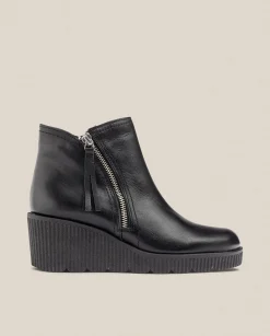 Hot Wedge Ankle Boot MADONA-007 Black Ankle Boots