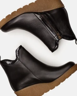 Shop Wedge Booty MADONA-002 Black Ankle Boots