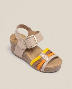 Online Wedge Sandal BARI 304 Beige Wedge Sandals