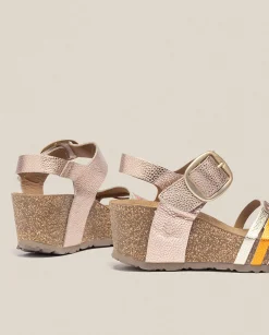 Discount Wedge Sandal BARI 304 Pink Wedge Sandals