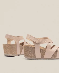 Sale Wedge Sandal BARI-303 Beige Wedge Sandals