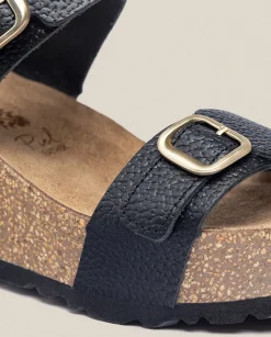 Store Wedge Sandal BARI-301 Black Wedge Sandals