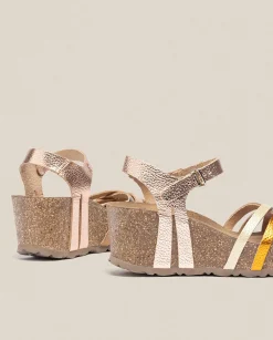 Discount Wedge Sandal BARI-302 Pink Wedge Sandals