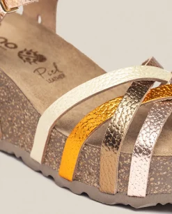 Discount Wedge Sandal BARI-302 Pink Wedge Sandals