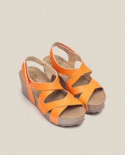 Best Wedge Sandal BARI-303 Red Wedge Sandals