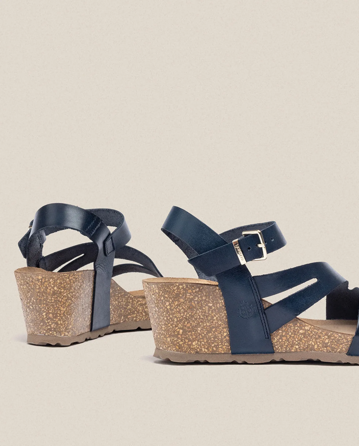 Flash Sale Wedge Sandal CADIZ-302 Blue Wedge Sandals