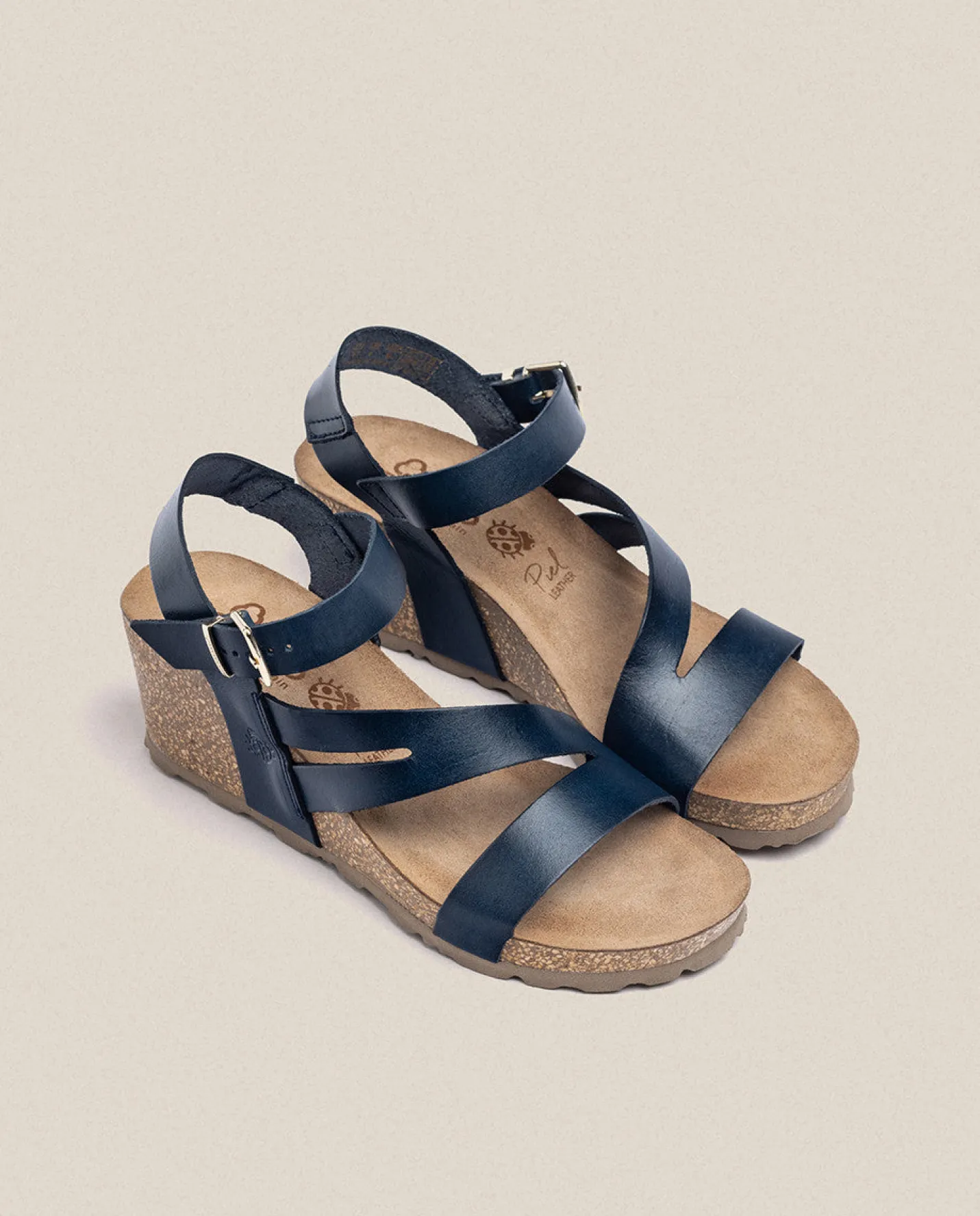Flash Sale Wedge Sandal CADIZ-302 Blue Wedge Sandals