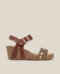 Fashion Wedge Sandal CADIZ-306 Brown Wedge Sandals