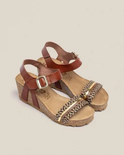 Fashion Wedge Sandal CADIZ-306 Brown Wedge Sandals
