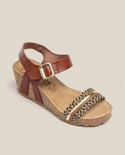 Fashion Wedge Sandal CADIZ-306 Brown Wedge Sandals