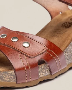 Clearance Wedge Sandal CADIZ-303 Brown Wedge Sandals