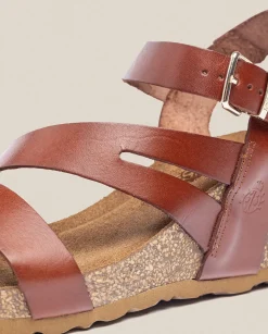 Cheap Wedge Sandal CADIZ-302 Brown Wedge Sandals