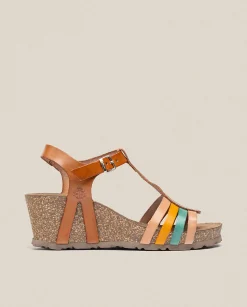 Flash Sale Wedge Sandal CADIZ-301 Brown Wedge Sandals