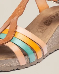 Flash Sale Wedge Sandal CADIZ-301 Brown Wedge Sandals