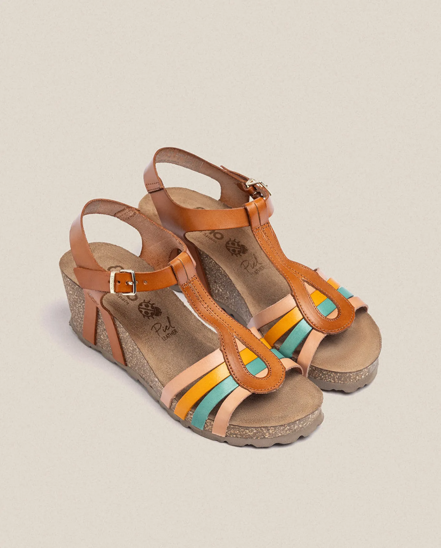 Flash Sale Wedge Sandal CADIZ-301 Brown Wedge Sandals