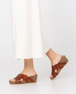 Online Wedge Sandal CADIZ-300 Brown Wedge Sandals