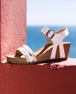 Sale Wedge Sandal CADIZ-306 White Wedge Sandals