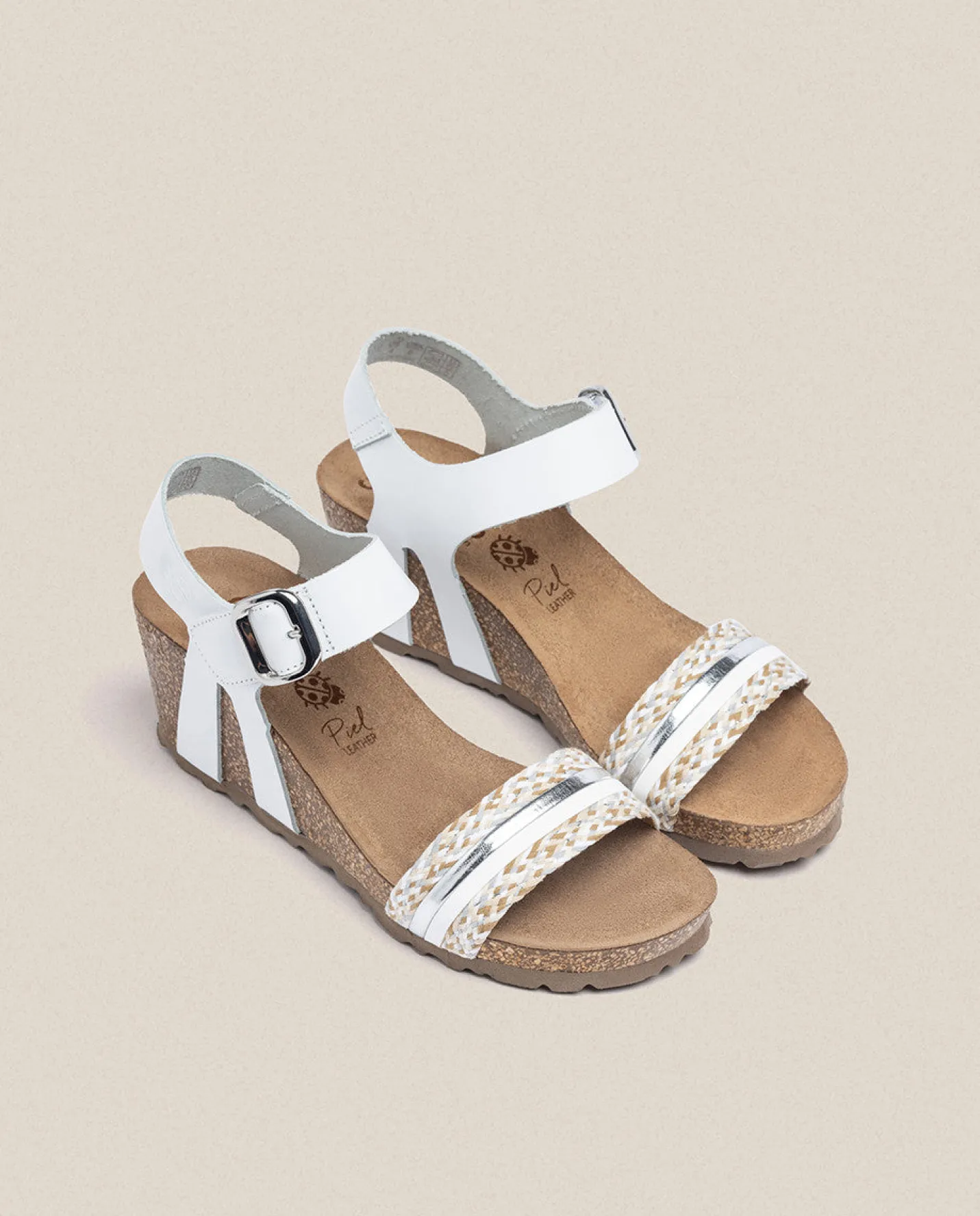 Sale Wedge Sandal CADIZ-306 White Wedge Sandals