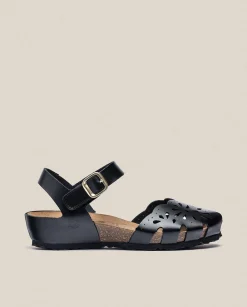 Store Wedge Sandal MONACO-047 Black Wedge Sandals